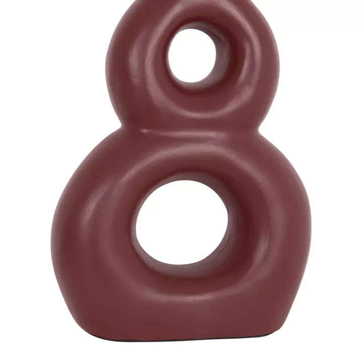 TABLE DECORATIVE VASE FIORIN HM4666.03S TERRACOTA IN MAROON RED--21x7.5x31Hcm.