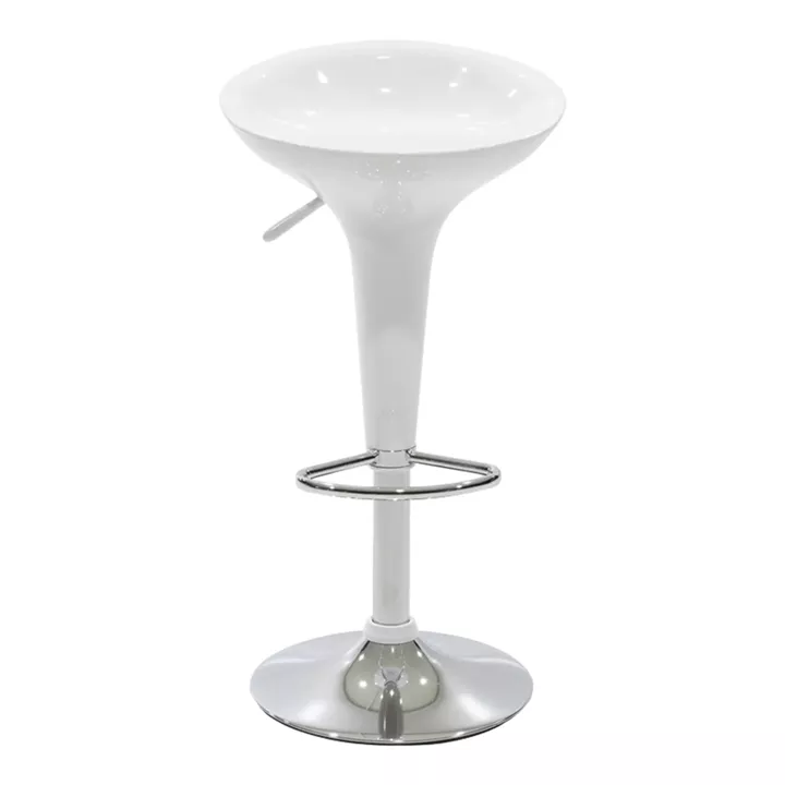 Bar stool Felice pakoworld height adjustable white-chrome base 40x43x84cm