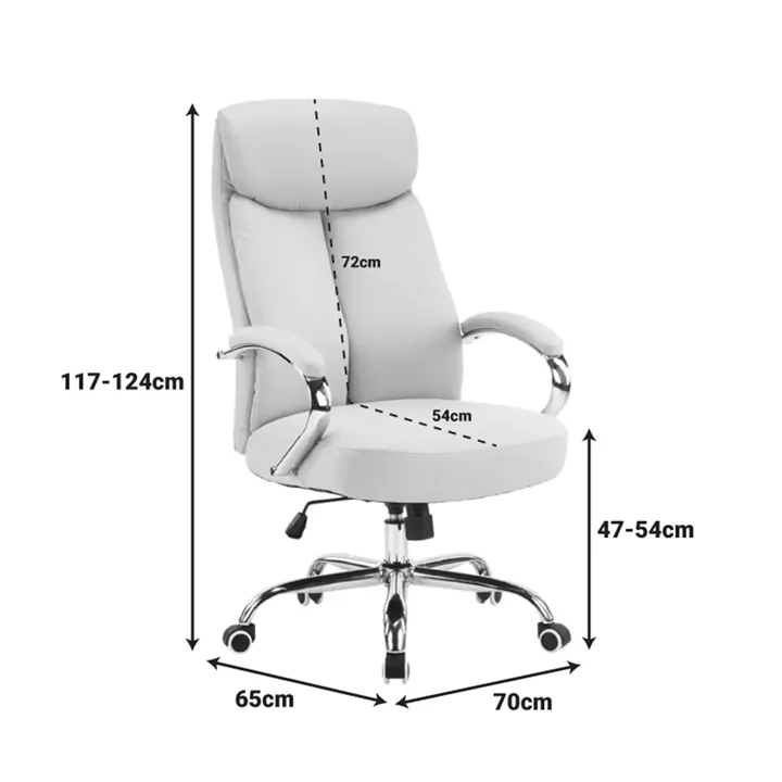 Manager office chair Venza pakoworld black pu 70x65x117-124cm
