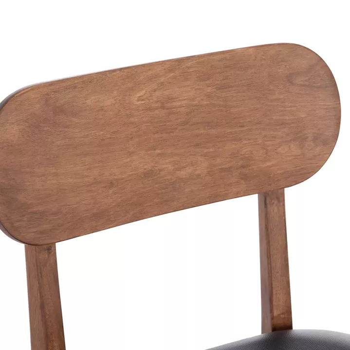 KΑΡΕΚΛΑ ΤΡΑΠΕΖΑΡΙΑΣ SEKOR HM9945.03 ΚΑΡΥΔΙ RUBBERWOOD-ΜΑΥΡΟ PU 51x48x79Υεκ