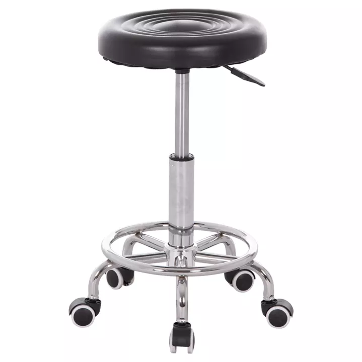 OFFICE DESIGNER'S SWIVEL STOOL IRIS HM212.21 BLACK PU Φ32x45-60Hcm.
