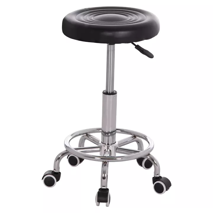 OFFICE DESIGNER'S SWIVEL STOOL IRIS HM212.21 BLACK PU Φ32x45-60Hcm.