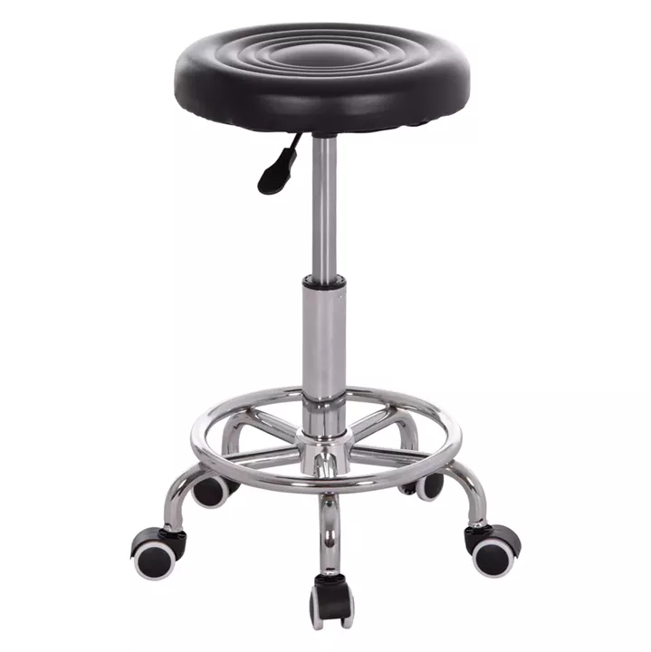 OFFICE DESIGNER'S SWIVEL STOOL IRIS HM212.21 BLACK PU Φ32x45-60Hcm.