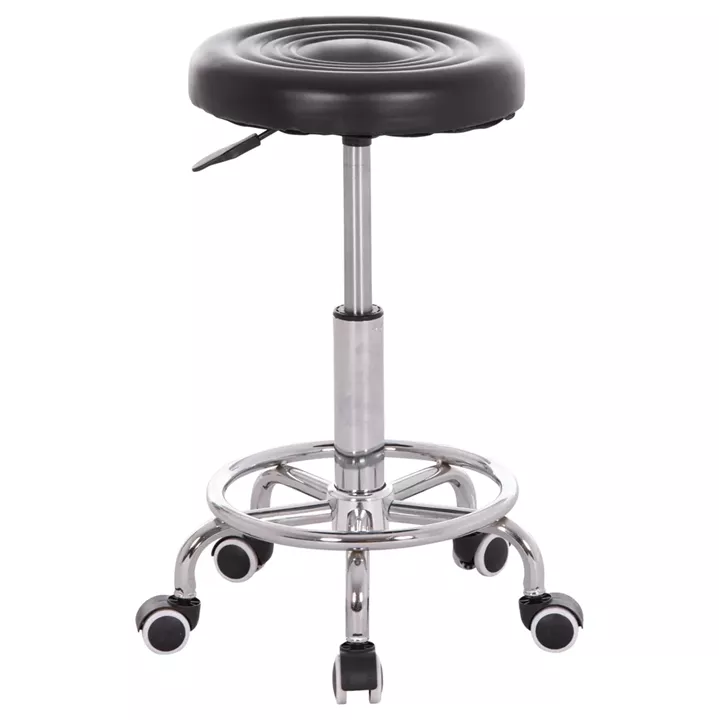 OFFICE DESIGNER'S SWIVEL STOOL IRIS HM212.21 BLACK PU Φ32x45-60Hcm.