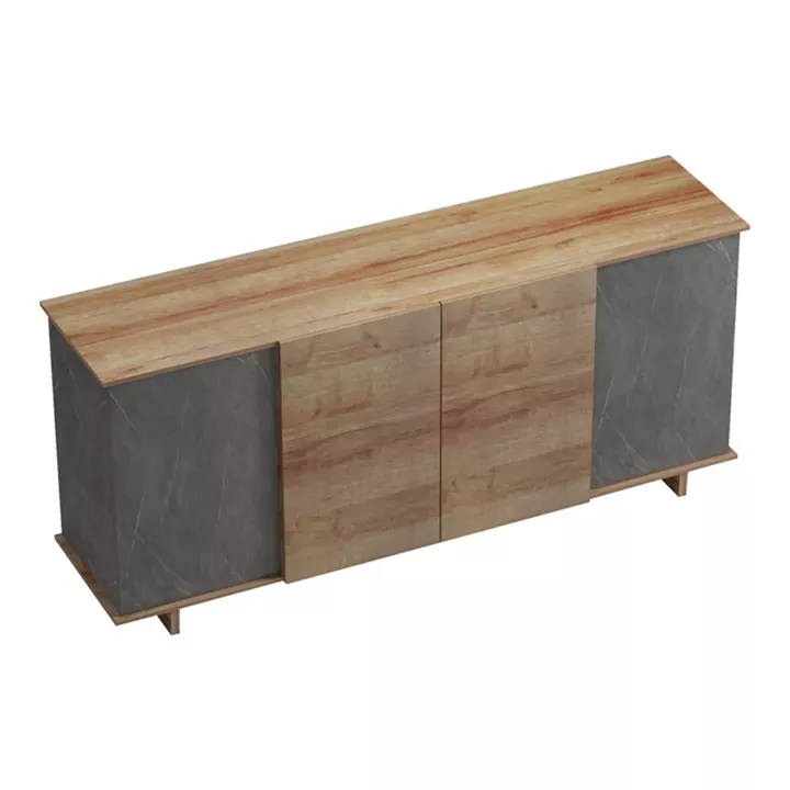 Μπουφές Zafore  pakoworld σε oak - καφέ antique απόχρωση 180x45x80εκ