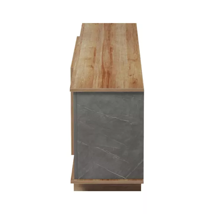 Zafore pakoworld tv unit in oak - brown stone 180x33x50cm