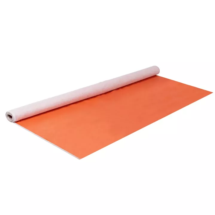 PU LEATHER IN ORANGE COLOR HM18332.06 147cm. WIDTH