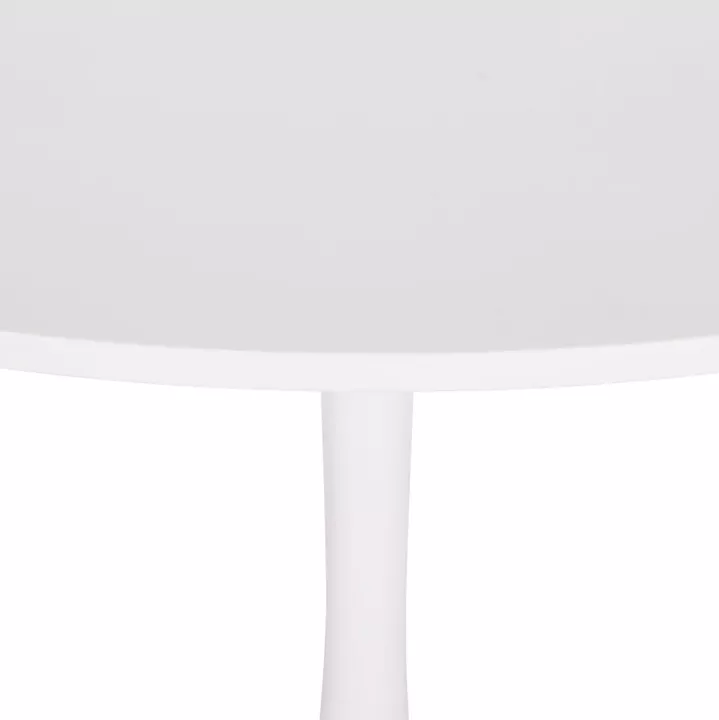 ROUND DINING TABLE BROLIN HM18141.01 MDF TOP-METAL BASE--WHITE Φ90x73Hcm.