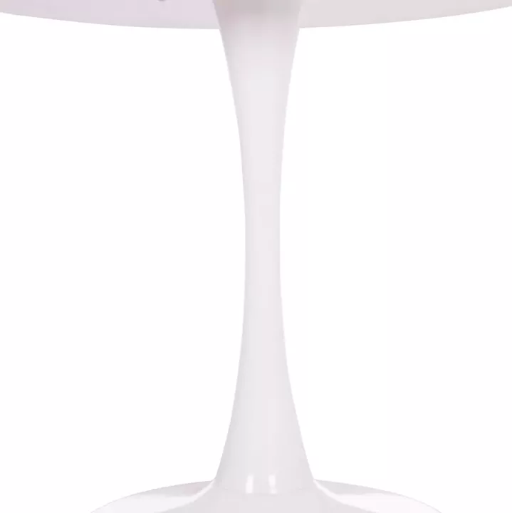 ROUND DINING TABLE BROLIN HM18141.01 MDF TOP-METAL BASE--WHITE Φ90x73Hcm.