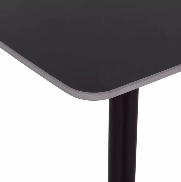 DINING TABLE RAVEN HM18149.02 CERAMIC TOP IN ANTHRACITE MARBLE-BLACK METAL LEGS 140x80x74Hcm.
