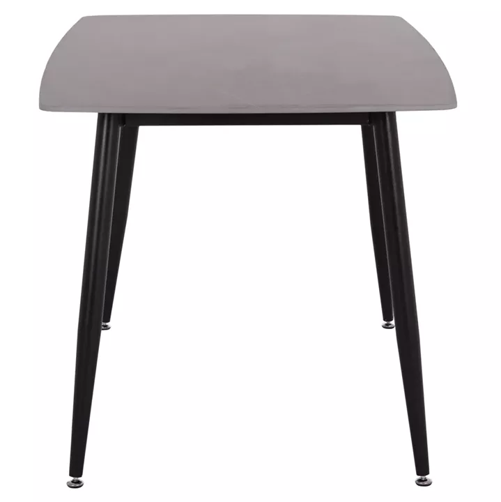 DINING TABLE RAVEN HM18149.02 CERAMIC TOP IN ANTHRACITE MARBLE-BLACK METAL LEGS 140x80x74Hcm.