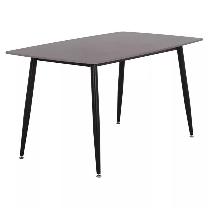 DINING TABLE RAVEN HM18149.02 CERAMIC TOP IN ANTHRACITE MARBLE-BLACK METAL LEGS 140x80x74Hcm.