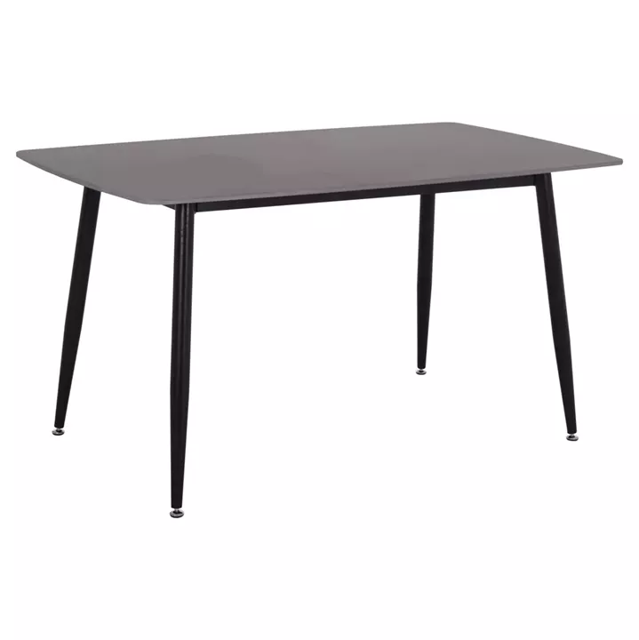 DINING TABLE RAVEN HM18149.02 CERAMIC TOP IN ANTHRACITE MARBLE-BLACK METAL LEGS 140x80x74Hcm.