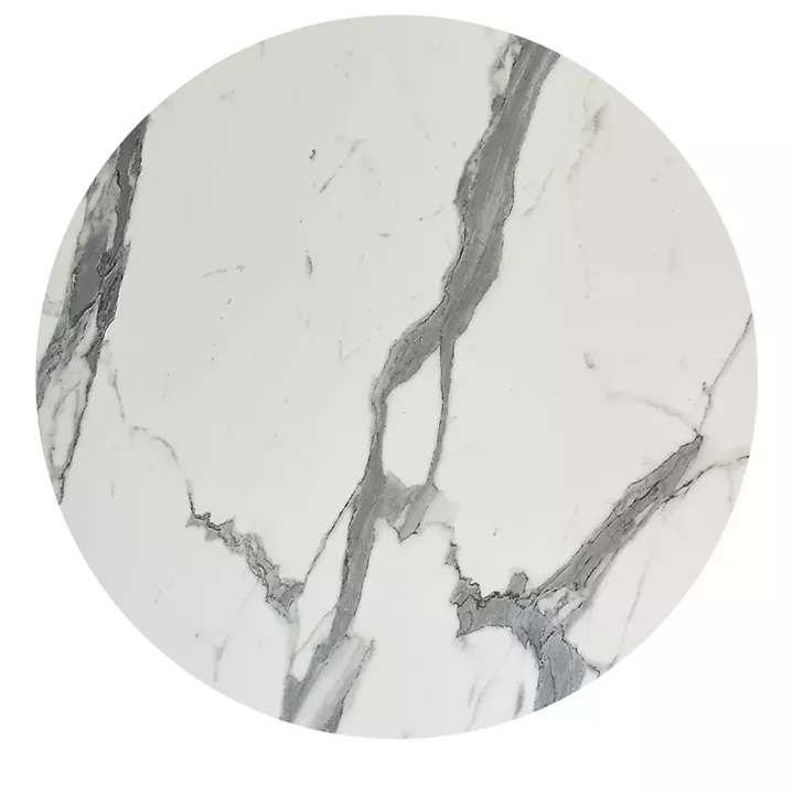 HPL TABLETOP HM6351.31 ROUND IN WHITE MARBLE Φ120cm.