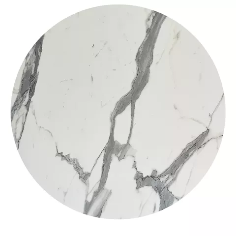 HPL TABLETOP HM6351.31 ROUND IN WHITE MARBLE Φ120cm.