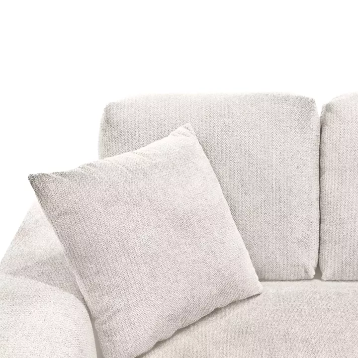 Reversible sofa Cornerdo pakoworld fabric in ivory color 265x175x85cm