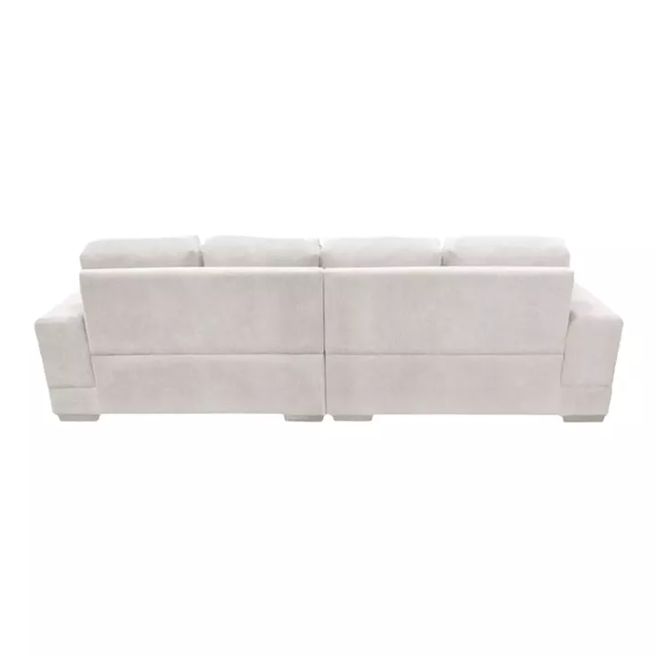 Reversible sofa Cornerdo pakoworld fabric in ivory color 265x175x85cm