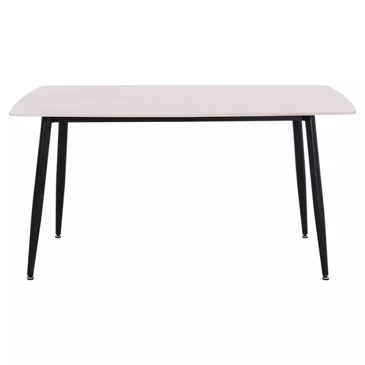 DINING TABLE RAVEN HM18149.01 CERAMIC TOP IN WHITE MARBLE LOOK 140x80x74Hcm.