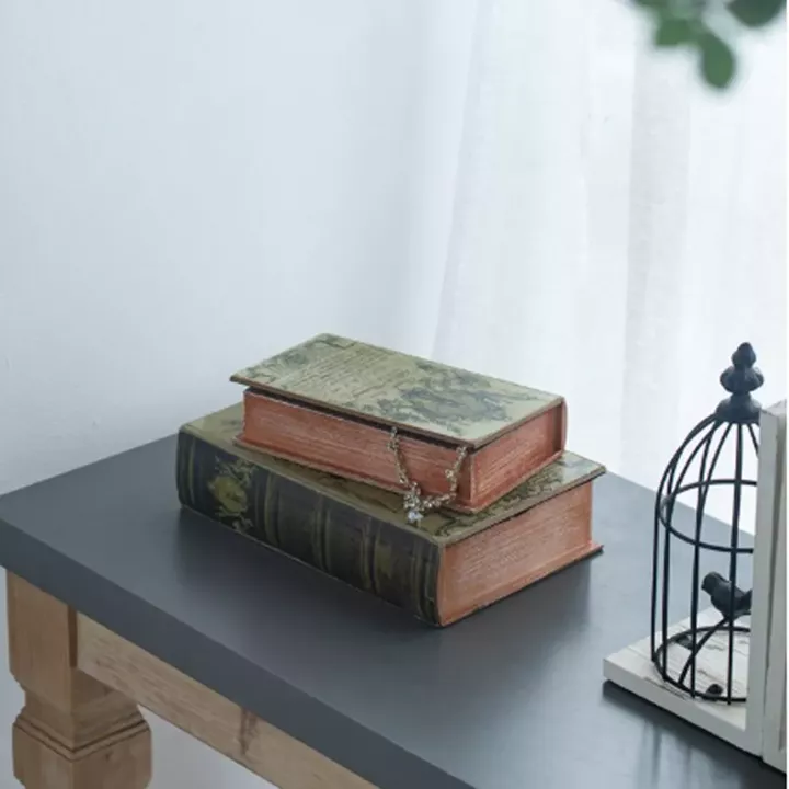 Artekko Book Μπεζ Διακοσμητικά Βιβλία MDF με Αποθηκευτικό Χώρο (26.7x17.8x7.6)cm 2pcs