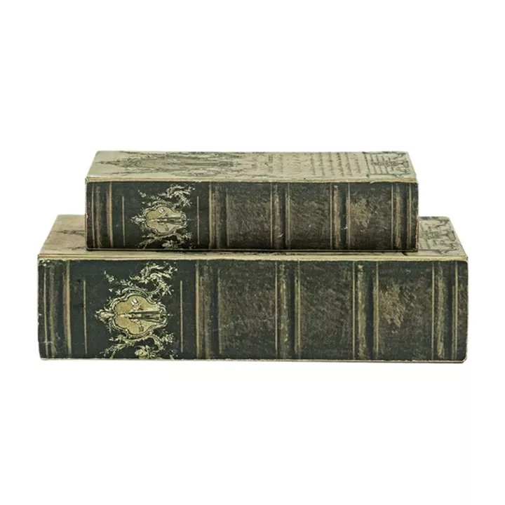 Artekko Book Μπεζ Διακοσμητικά Βιβλία MDF με Αποθηκευτικό Χώρο (26.7x17.8x7.6)cm 2pcs