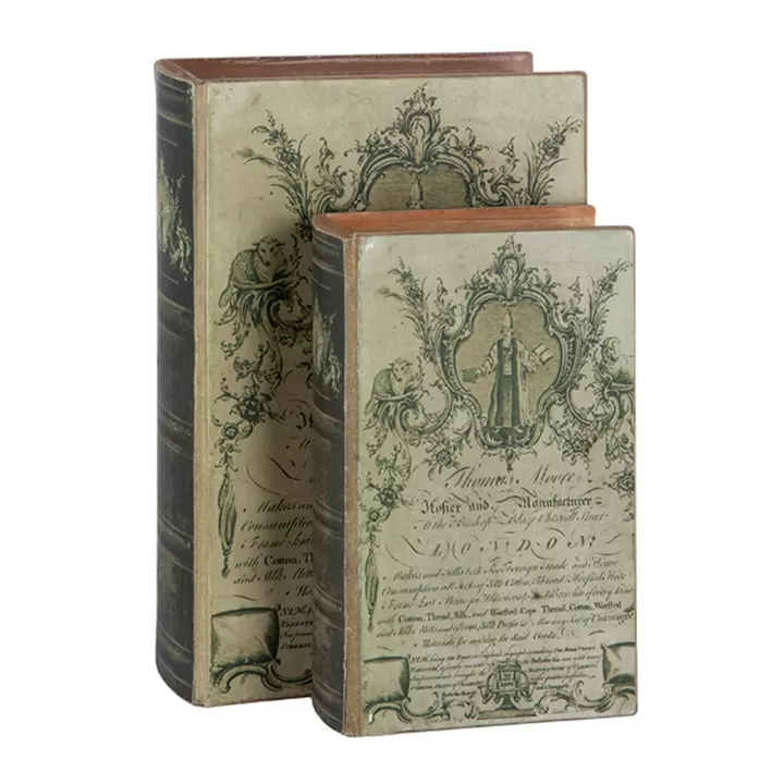 Artekko Book Μπεζ Διακοσμητικά Βιβλία MDF με Αποθηκευτικό Χώρο (26.7x17.8x7.6)cm 2pcs