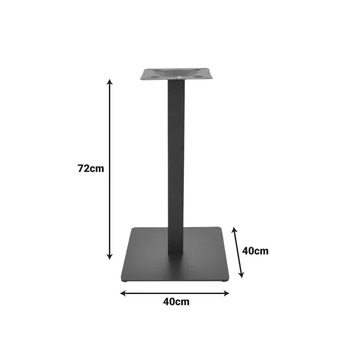 Batan I pakoworld metal table base in black shade 40x40x72cm
