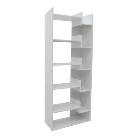 Βιβλιοθήκη Naya pakoworld σε λευκή απόχρωση 72x30x182.5εκ