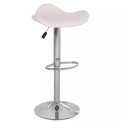 BAR STOOL SWIVEL GANNA HM201.22 WITH SUSPENSION-WHITE PU 44x42x87Hcm.