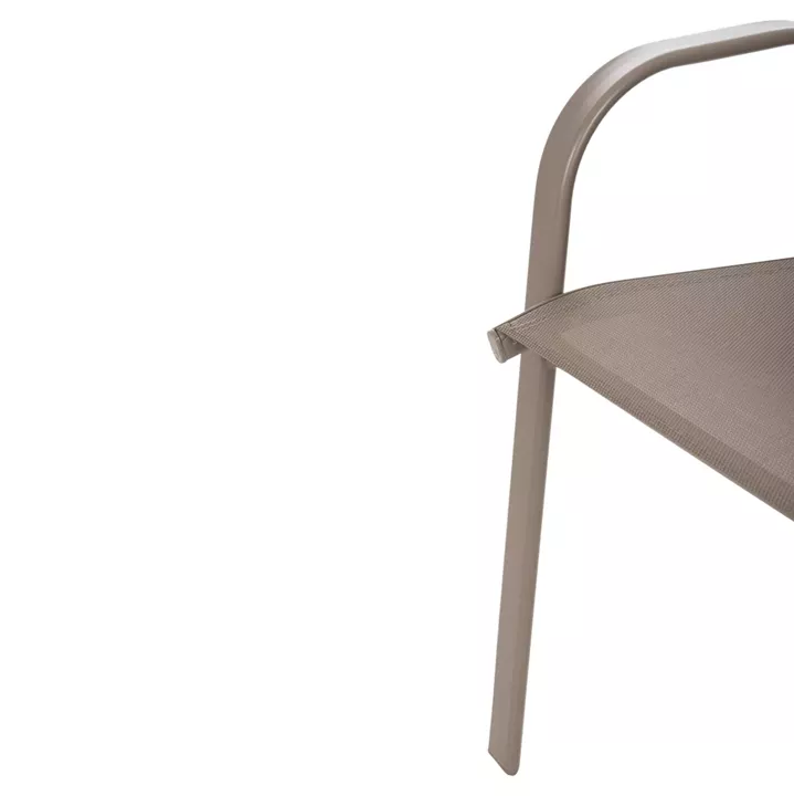 OUTDOOR DINING SET 5PCS OFER HM21015 TABLE & 4 CHAIRS- METAL IN CAPPUCCINO COLOR