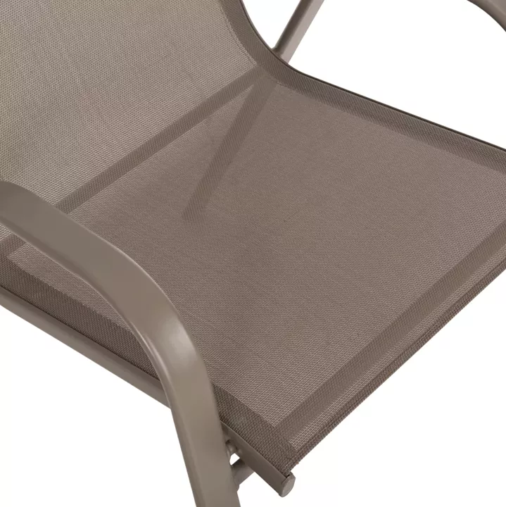 OUTDOOR DINING SET 5PCS OFER HM21015 TABLE & 4 CHAIRS- METAL IN CAPPUCCINO COLOR