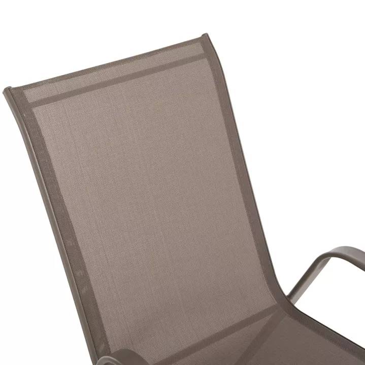 OUTDOOR DINING SET 5PCS OFER HM21015 TABLE & 4 CHAIRS- METAL IN CAPPUCCINO COLOR