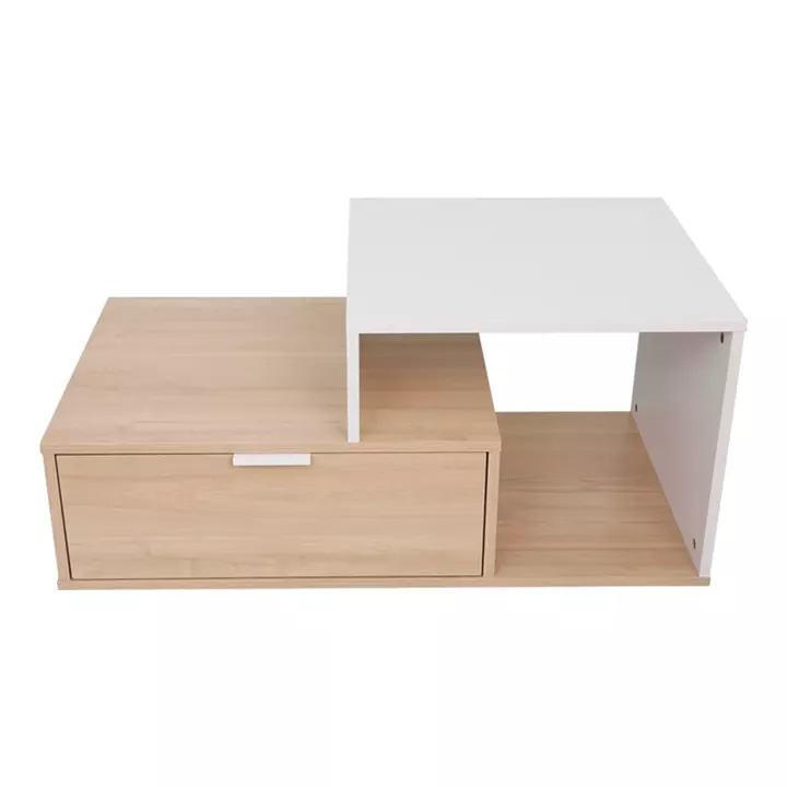Coffee table Vople pakoworld in natural-white color 90x50x40cm