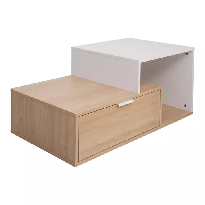 Coffee table Vople pakoworld in natural-white color 90x50x40cm