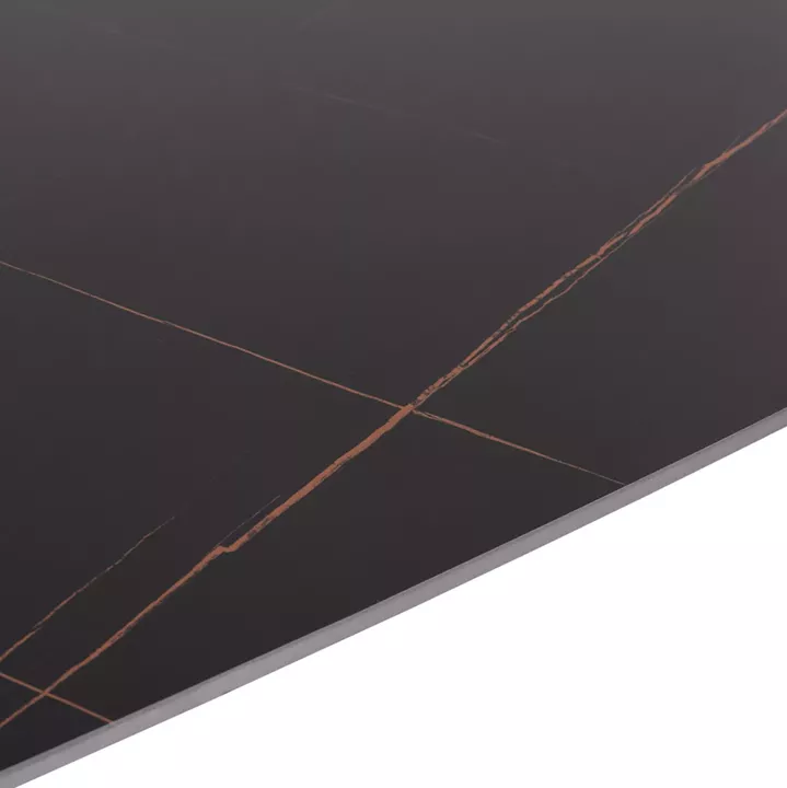 DINING TABLE RAVEN HM18150.02 CERAMIC TOP IN BLACK MARBLE LOOK 160x80x74Hcm.