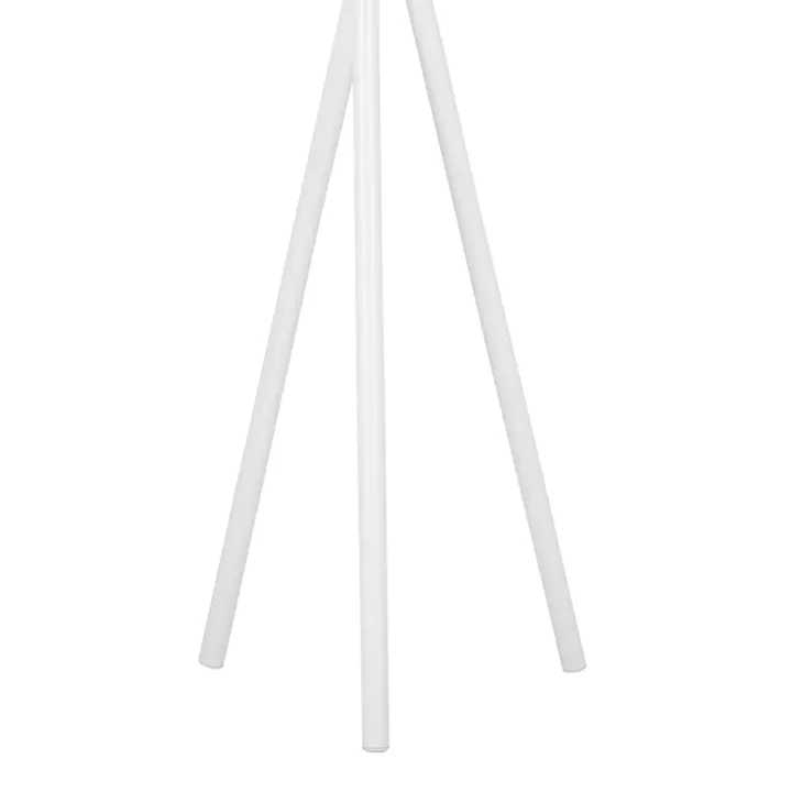 Coat Stand Sigar pakoworld metal-wood in white-natural color 49x51x187cm