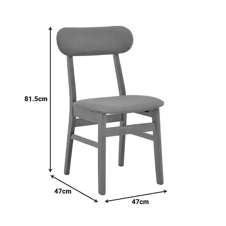 Gaborn pakoworld chair in gray shade 47x47x81.5cm