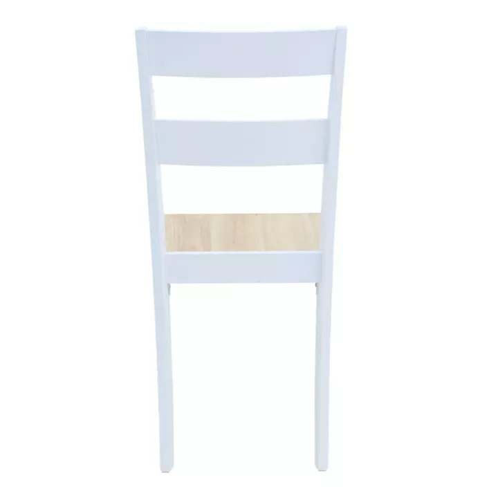 York chair pakoworld in white-natural shade 39.5x47.5x89cm