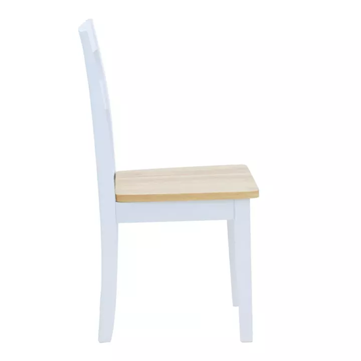 York chair pakoworld in white-natural shade 39.5x47.5x89cm