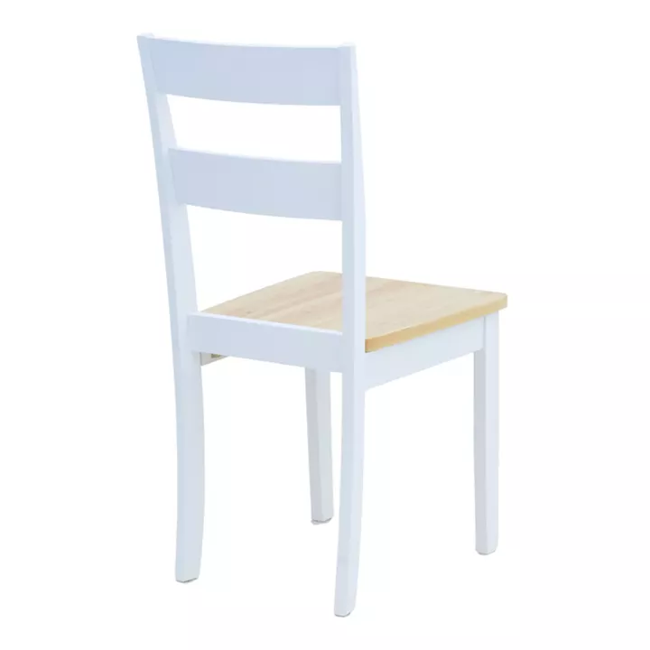 York chair pakoworld in white-natural shade 39.5x47.5x89cm