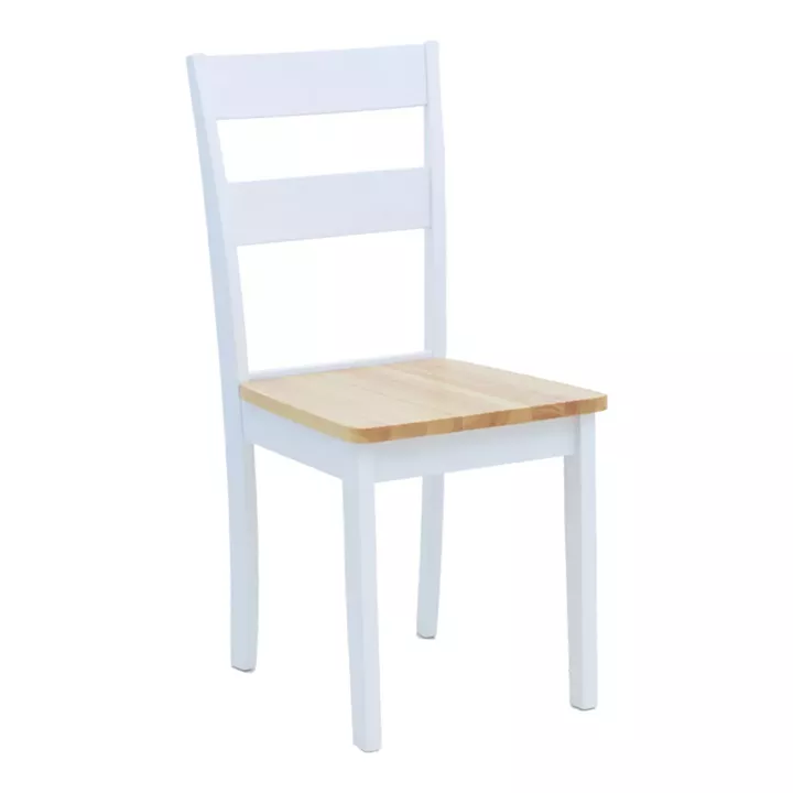 York chair pakoworld in white-natural shade 39.5x47.5x89cm