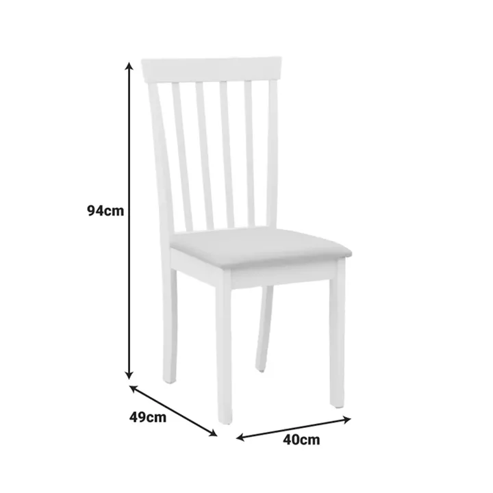 Houston chair pakoworld in white shade 40x49x94cm