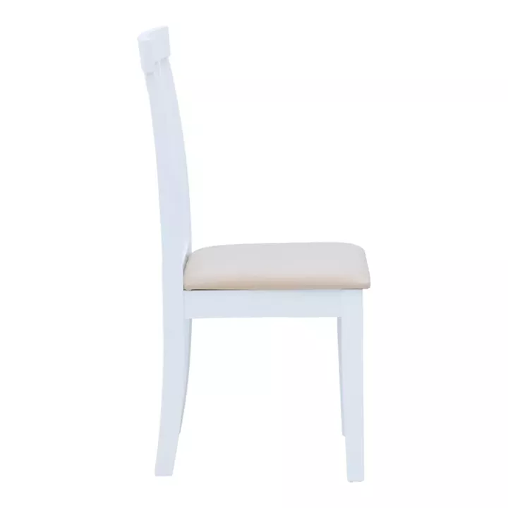 Houston chair pakoworld in white shade 40x49x94cm