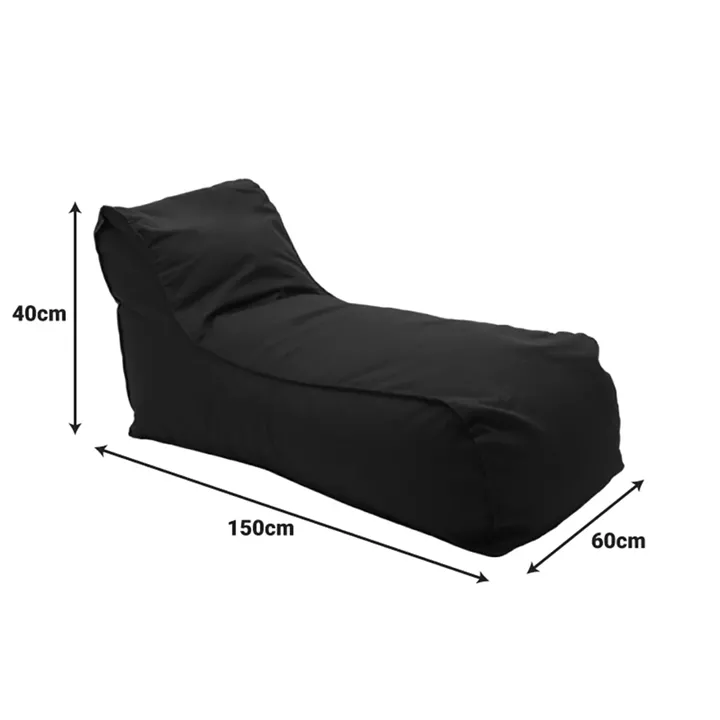 Bean bag lounger Lara Pakoworld waterproof in yellow color 60x150x40cm