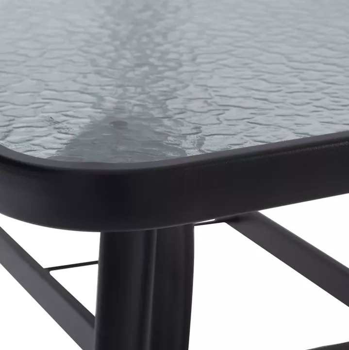 OUTDOOR DINING SET MORNER HM21195 TABLE WITH 4 ARMCHAIRS--GREY