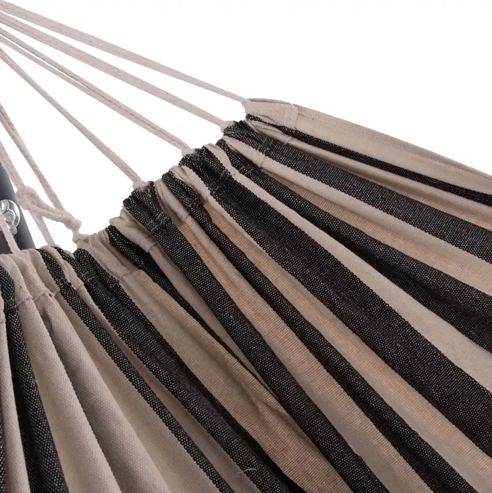 HAMMOCK CRAVE HM6304.03 ANTHRACITE METAL FRAME-BLUE FABRIC WITH WHITE STRIPES 265x93x105Hcm.