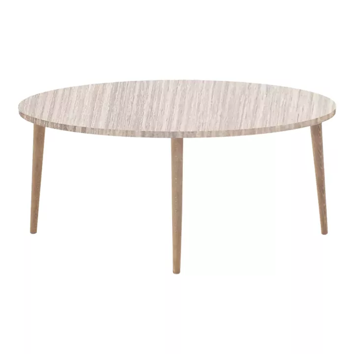Barton living room table Pakoworld with a natural finish top and walnut legs 90x45x40 cm