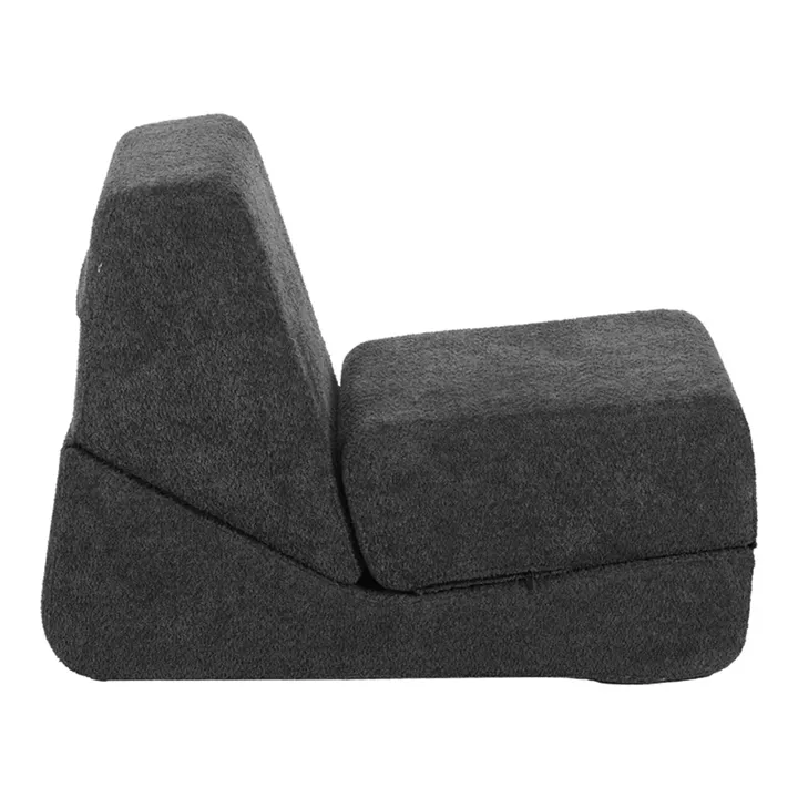 Armchair-Bed Ferderina pakoworld fabric in dark grey color 90x76x65cm