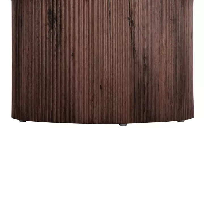 COFFEE TABLES 2PCS SET MARGON HM21084 MDF IN DARK BROWN COLOR Φ80cm & Φ45cm