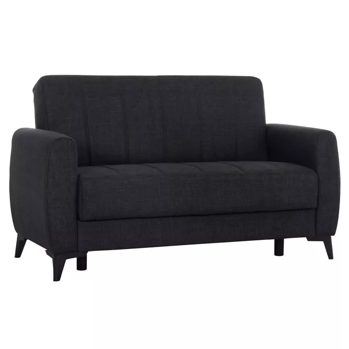 SOFA-BED 2-SEATER WITH STORAGE SPACE NIKKO HM3293.01 GREY FABRIC 144x75x84Hcm.