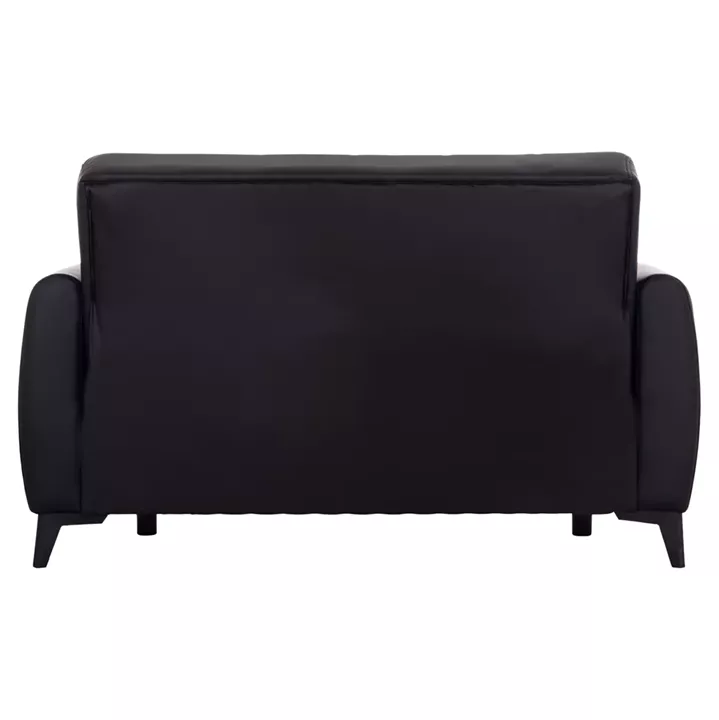 SOFA-BED 2-SEATER WITH STORAGE SPACE NIKKO HM3293.11 BLACK PU 144x75x84Hcm.